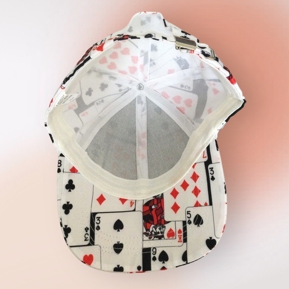 DECK of Playing Cards Poker Adjustable Baseball Cap Hat FREE Matching Earrings - Picture 11 of 15
